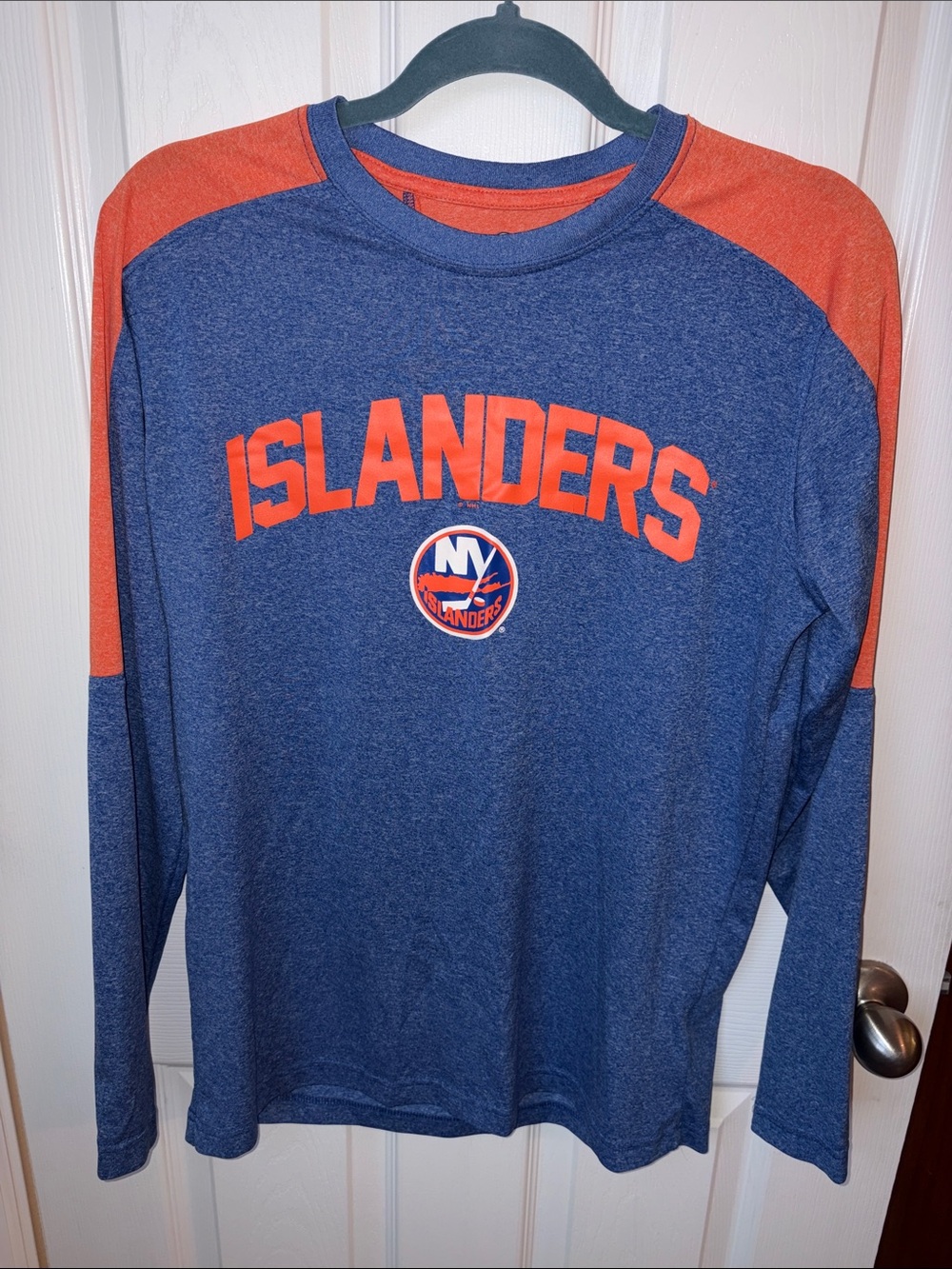 Islanders Long Sleeve Long Sleeve Top- Navy & Orange